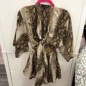 Snake print romper